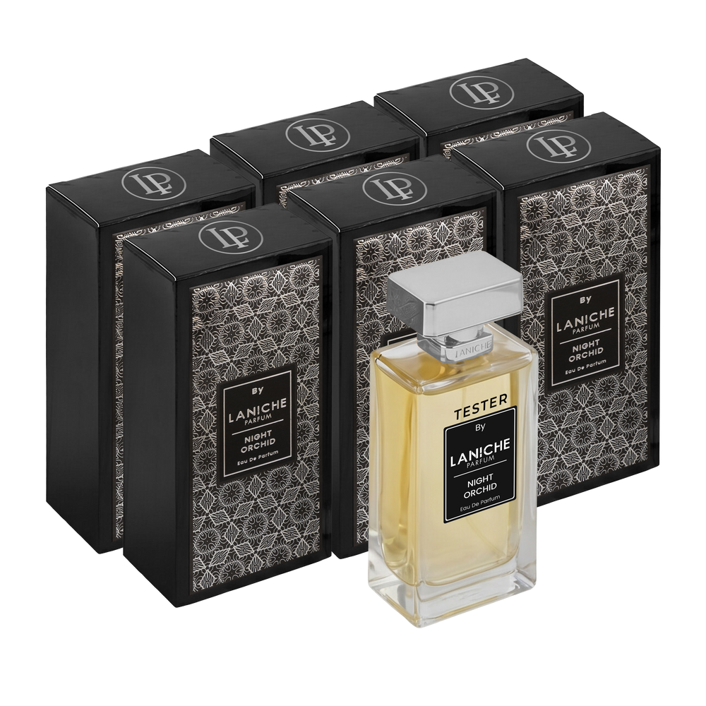 Night Orchid 100ml Trade Box 6 bottles + 1 free tester
