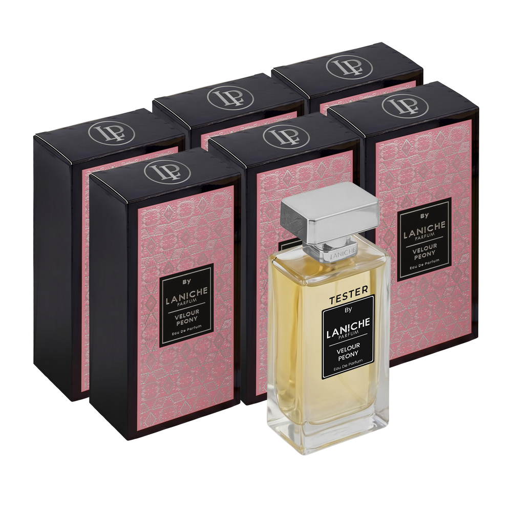 Velour Peony 100ml Trade Box 6 bottles + 1 free tester