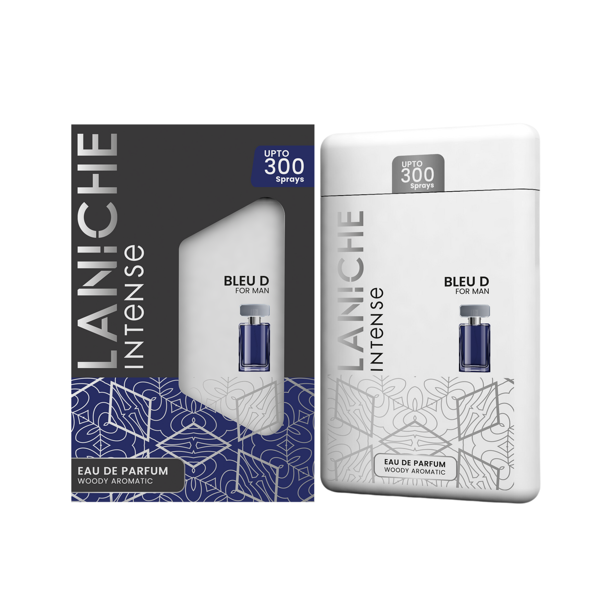 Bleu D by Laniche Parfum, a fresh, citrus and woody Eau de Parfum, 20ml pocket size bottle and box.