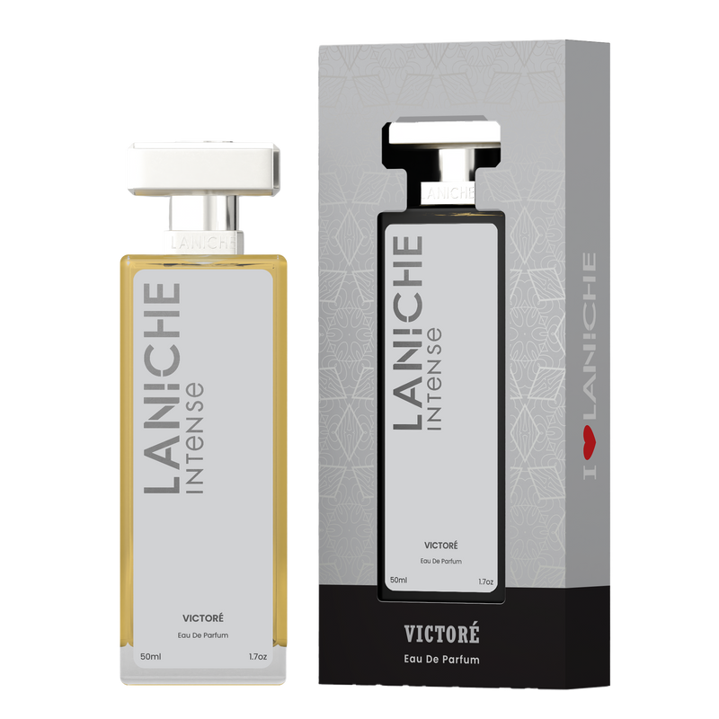 Victoré by Laniche Parfum 50ml Eau de Parfum bottle and grey packaging box.